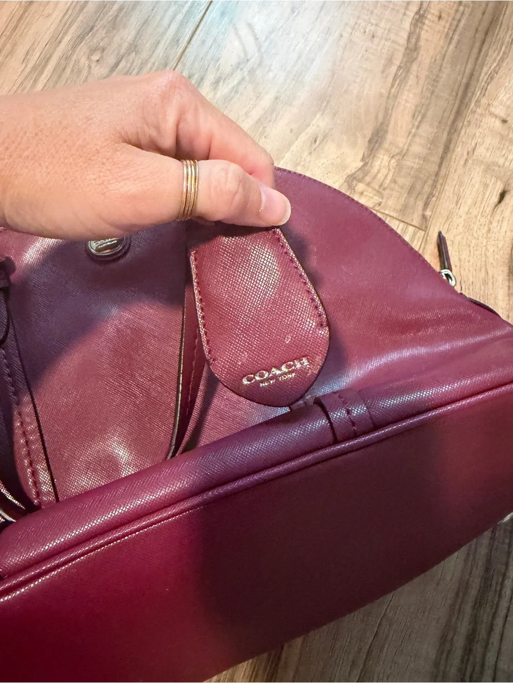 Coach Wine Red Dome Satchel